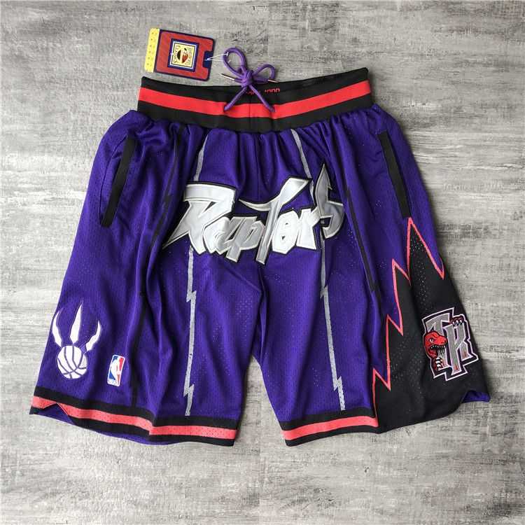 Men NBA 2021 Toronto Raptors Purple Shorts 1
